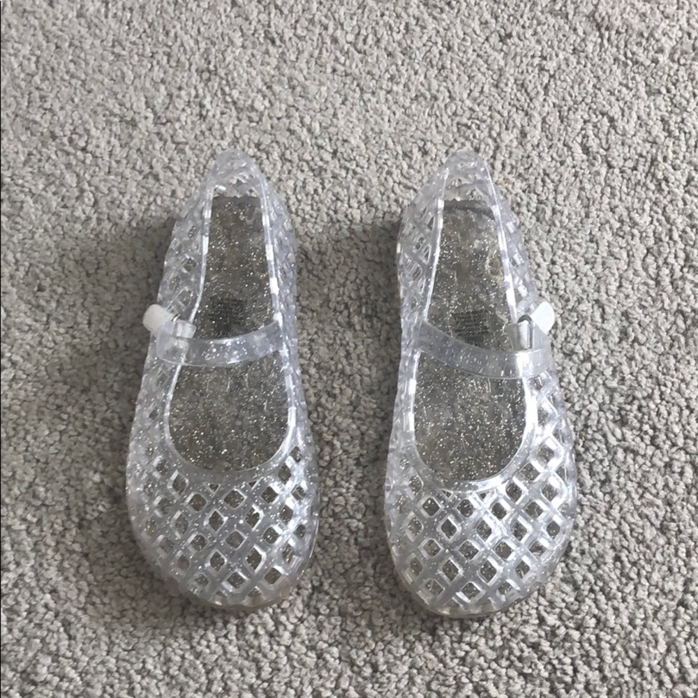 Silver / glitter rubber toddler sandal